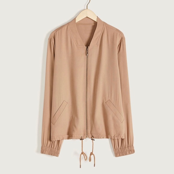 Solid Cropped Bomber - Picture 6 of 6